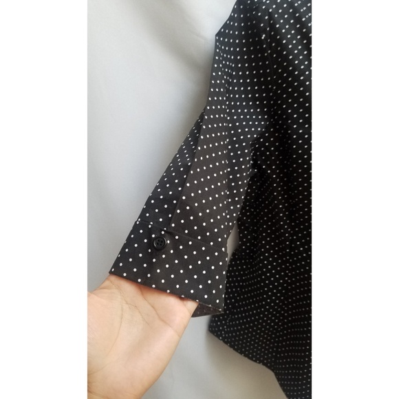 Grand & Greene Black w/White Polka Dot Shirt L - Picture 4 of 8
